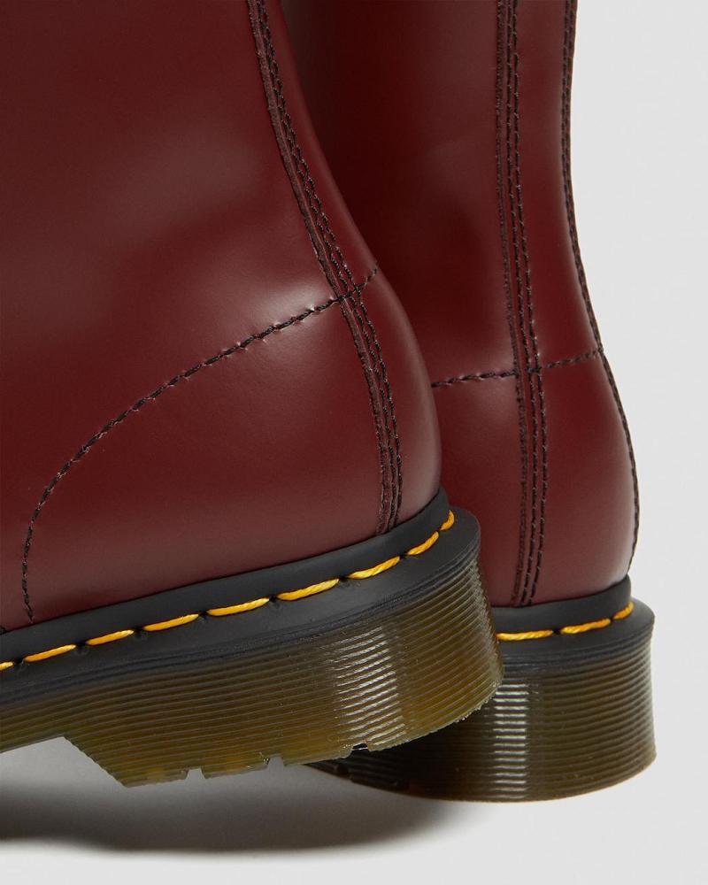 Dr Martens 1460 Smooth Læder Snørestøvler Dame Lyserød Rød | DK 202LIS